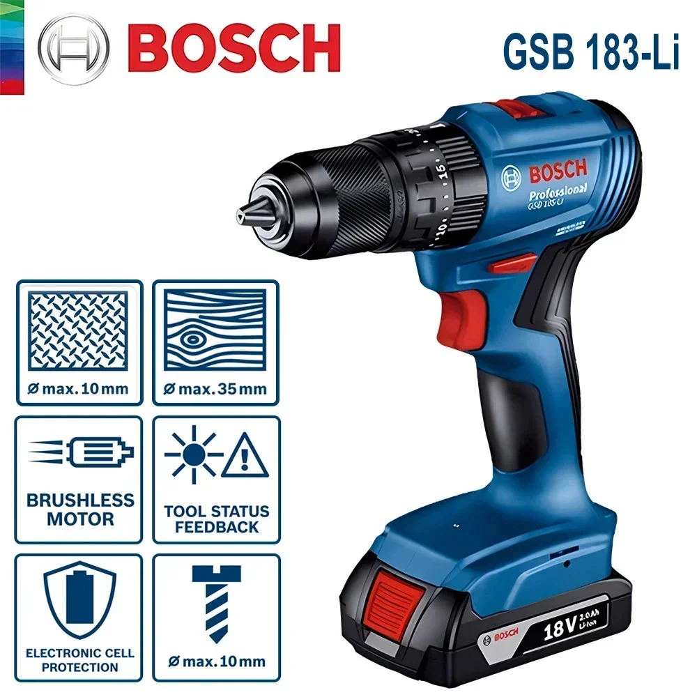 مثقاب بوسش GSB183-LI 18 فولت ل - مراجعة Torque Wrench وسعره
