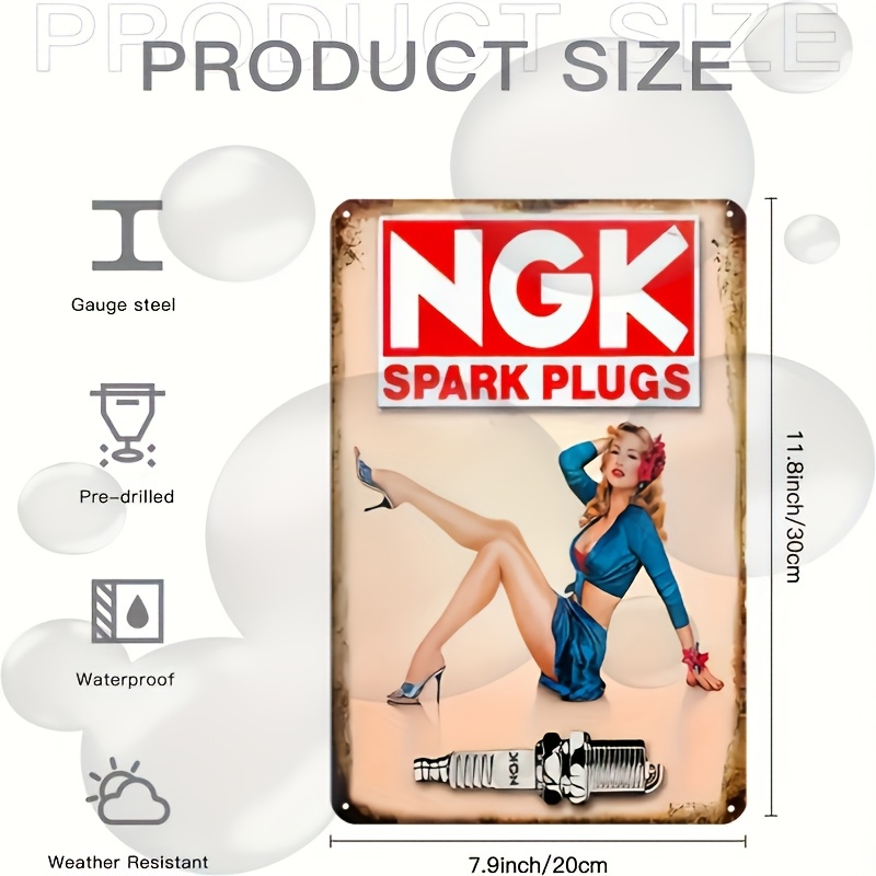 لوحة معدنية عتيقة على شكل شمعا - مراجعة Spark Plug وسعره