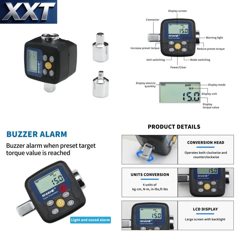 مفتاح عزم رقمي XXT Shahe مع مح - مراجعة Torque Wrench وسعره